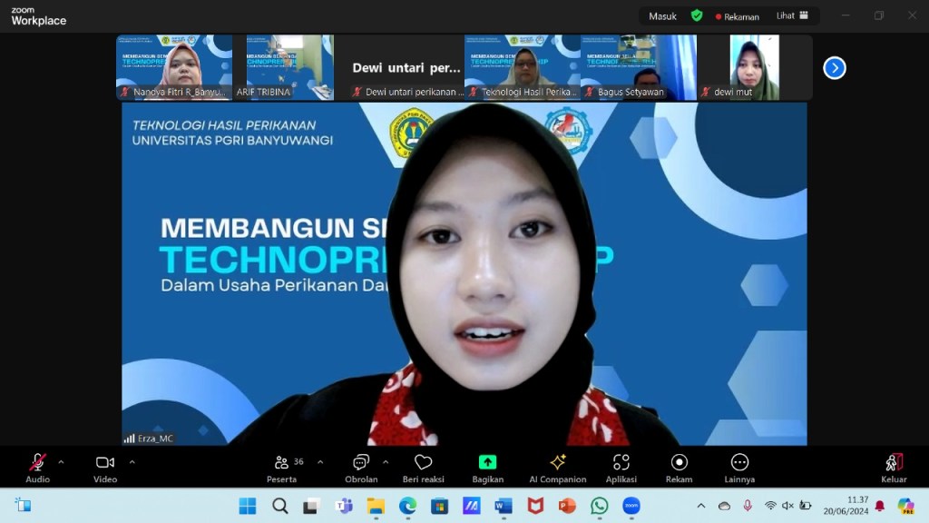 Teknologi Hasil Perikanan UNIBA Adakan Webinar: Membangun Semangat Technopreneur dalam Usaha Perikanan dan Kelautan&nbsp;Indonesia