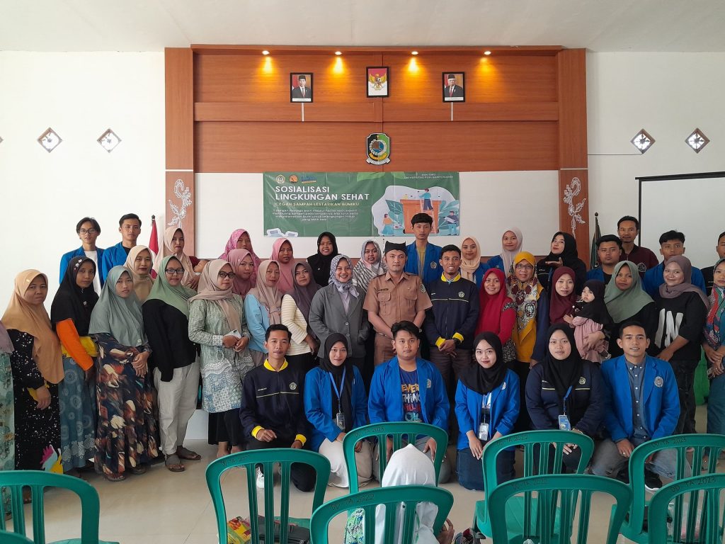 Mahasiswa KKN UNIBA Menggelar Sosialisasi Cegah Sampah dan Lestarikan Bumiku.